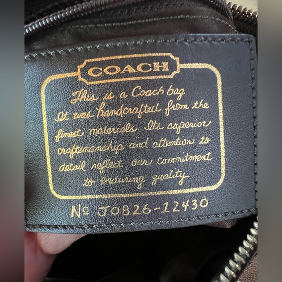 COACH 08 #12430 Signature Stripe Small Duffel/Satchel! Tan/Brass! - Picture 16 of 16